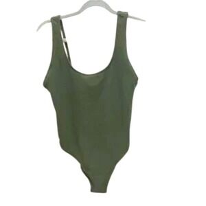 Cotton on Body Swimsuit Cheeky Coverage Khaki‎ Crinkle, Size XL